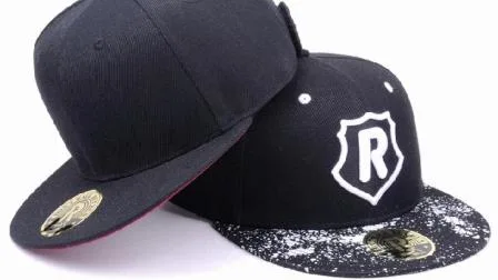 Boné Snapback de beisebol com aba plana personalizada em acrílico novo