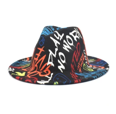 Chapéu Fedora personalizado unissex de feltro de lã estilo vintage aba larga chapéu Panamá